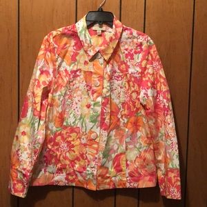 Appleseeds Floral Jacket Size 16 NWT